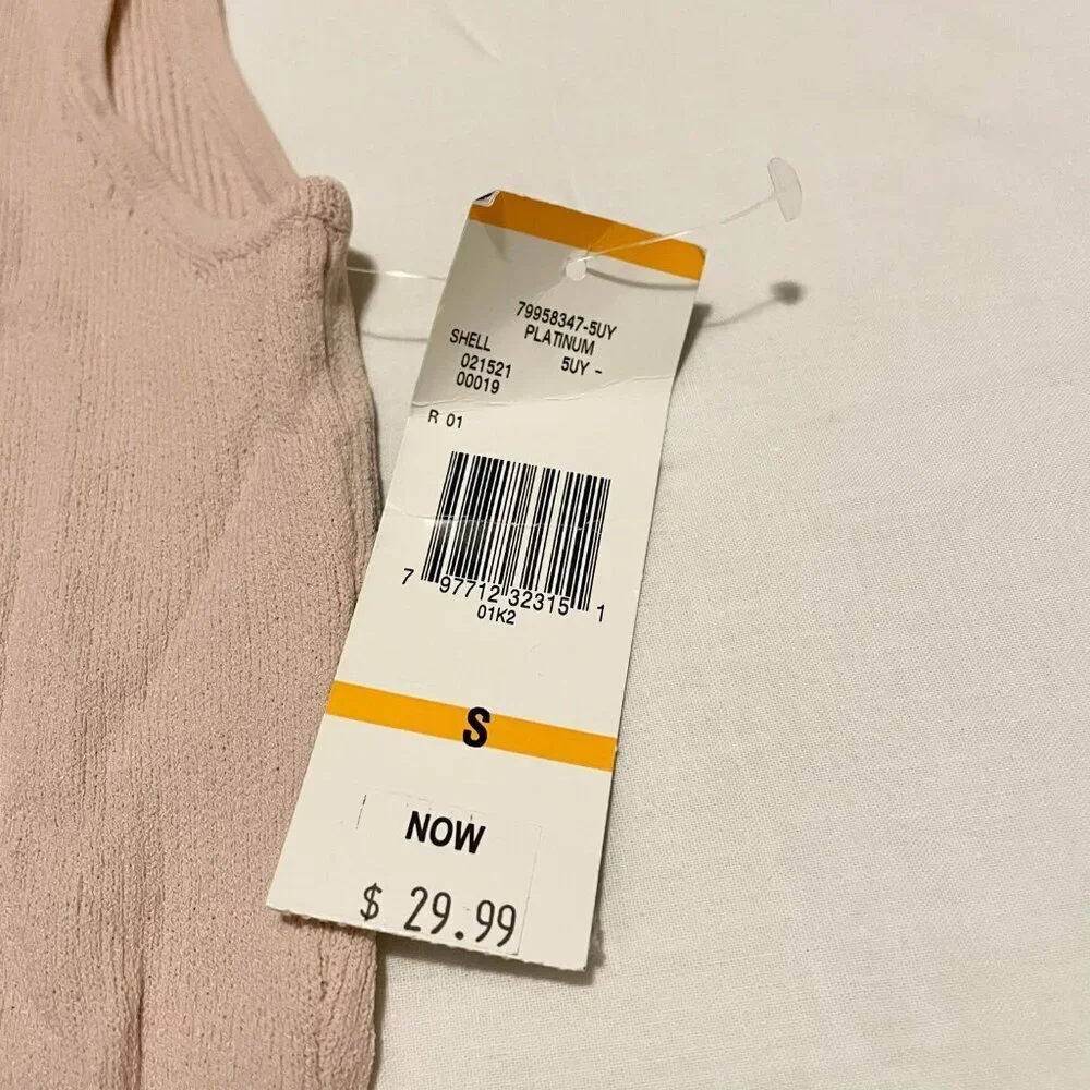 Vtg Jones New York Womens Shirt Top SM Ribbed Platinum Collection Sleeveless - Picture 4 of 14